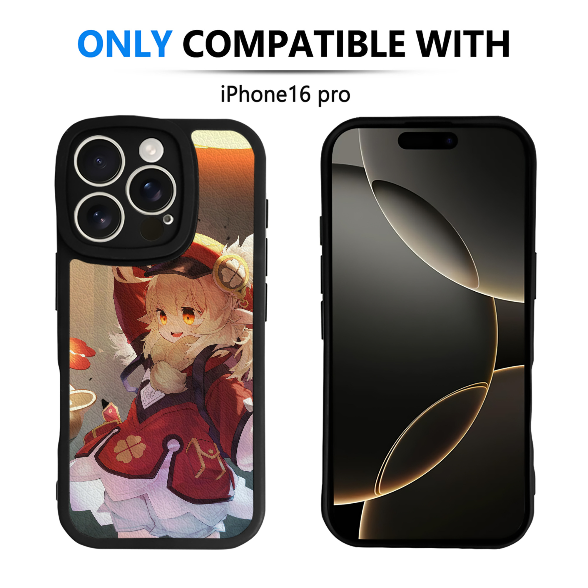 げんし神 genshin 【iPhone 16シリーズ対応】シリコンスマホケース（レザー調） 材質：シリコン